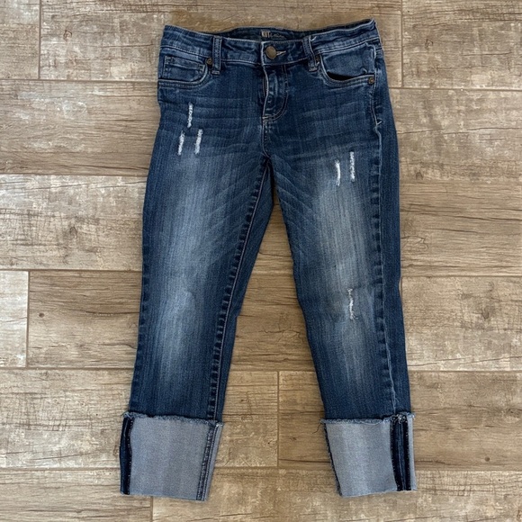 Kut from the Kloth Dark Blue Cropped Jeans - Picture 1 of 3